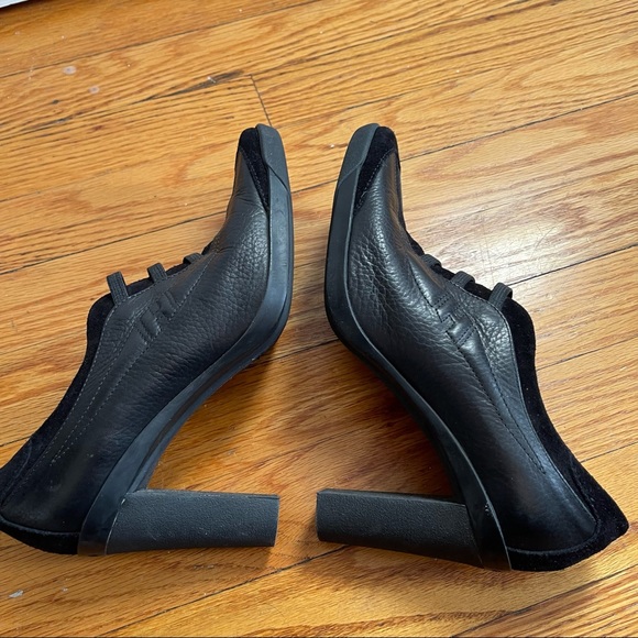 Hogan Black Suede Elastic Slip On Heeled Sneaker Booties Vintage - Picture 5 of 9